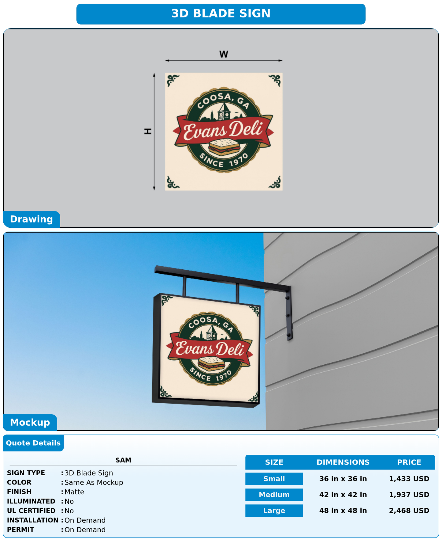 CUSTOM MOCKUP SIGN FOR Sam