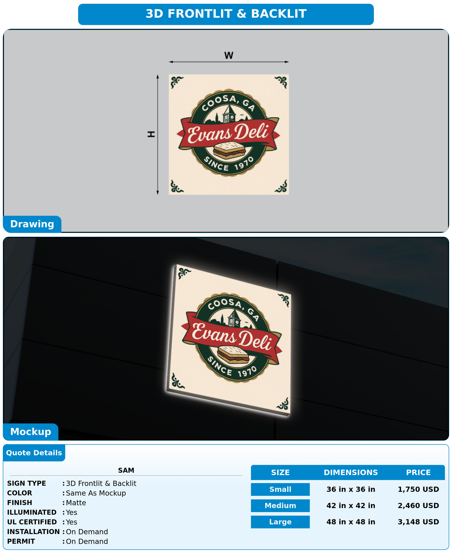 CUSTOM MOCKUP SIGN FOR Sam