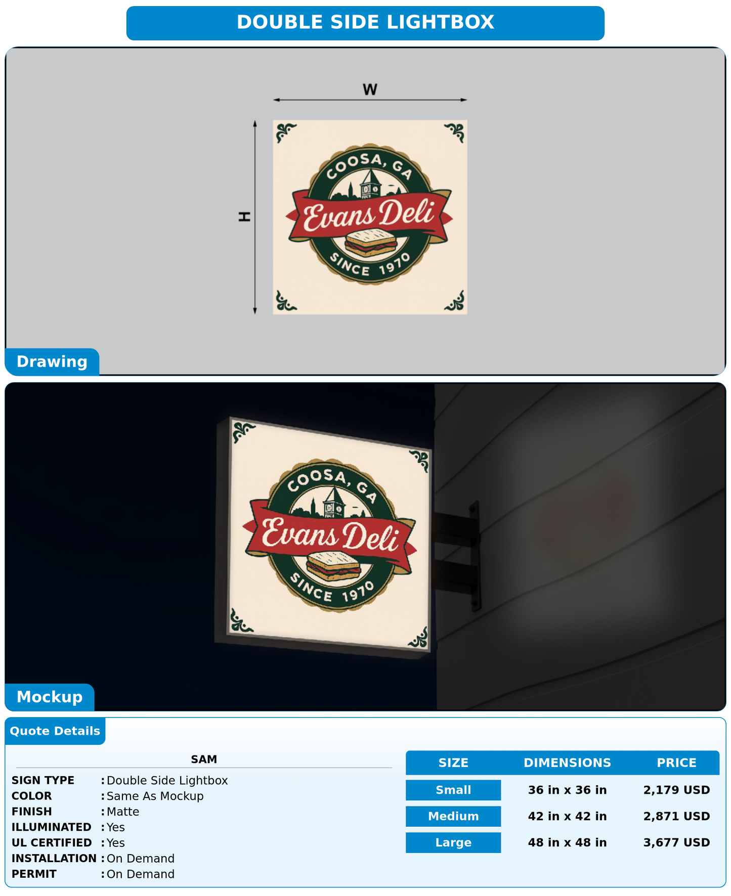 CUSTOM MOCKUP SIGN FOR Sam