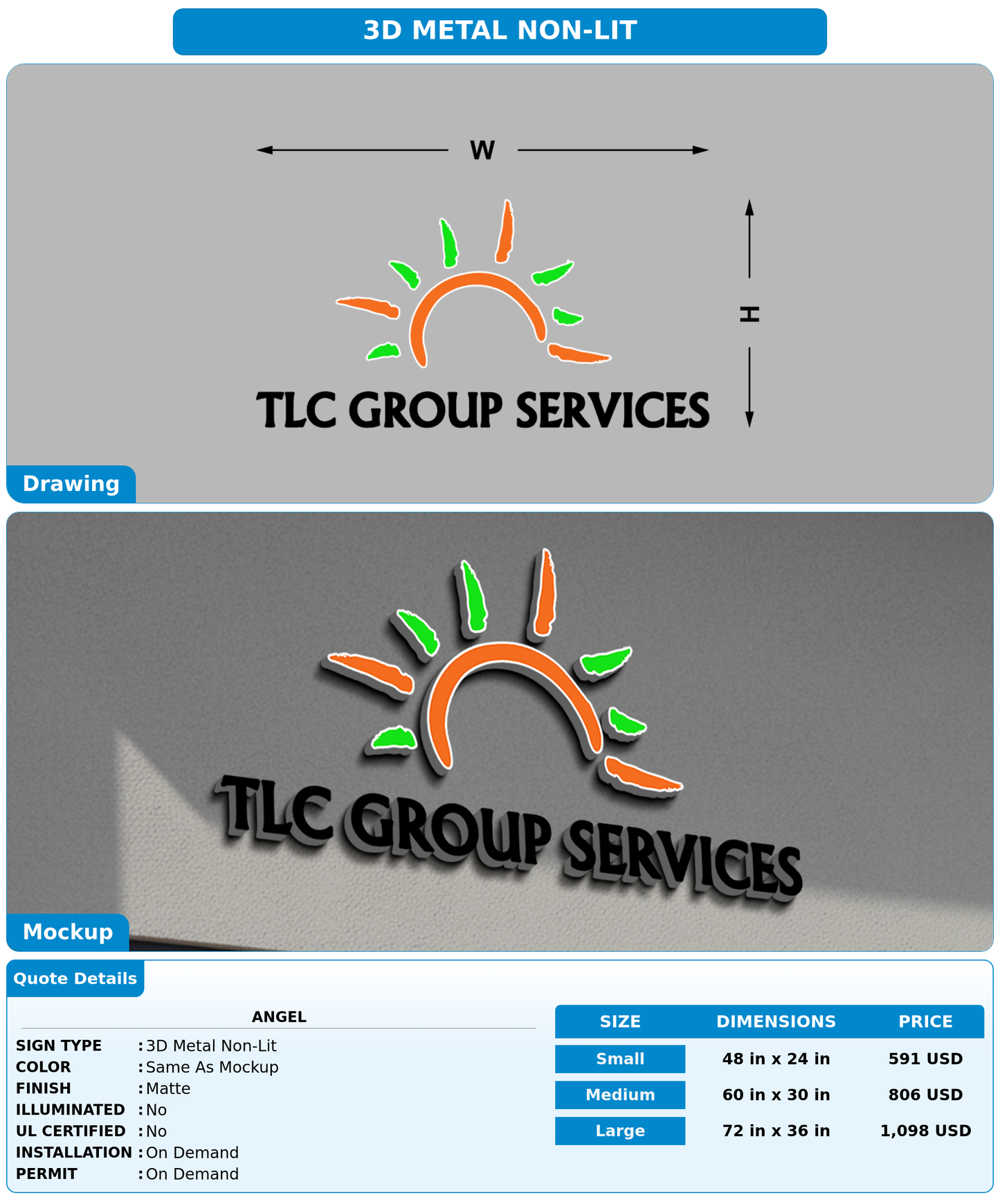 CUSTOM MOCKUP SIGN FOR Angel