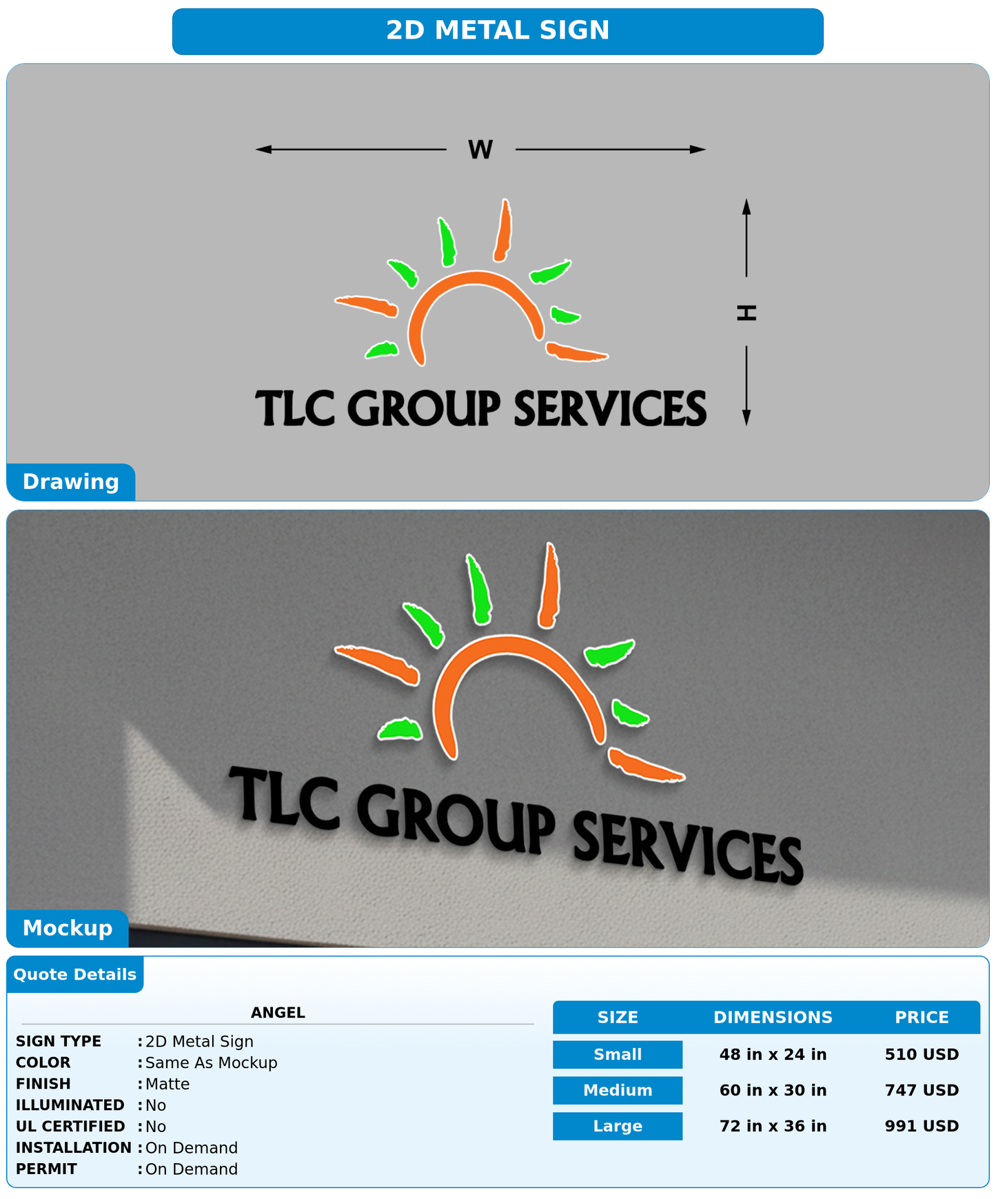 CUSTOM MOCKUP SIGN FOR Angel