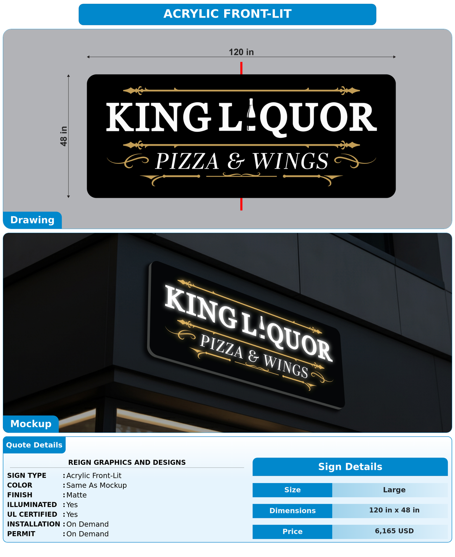CUSTOM MOCKUP SIGN FOR Reign Graphics and Designs