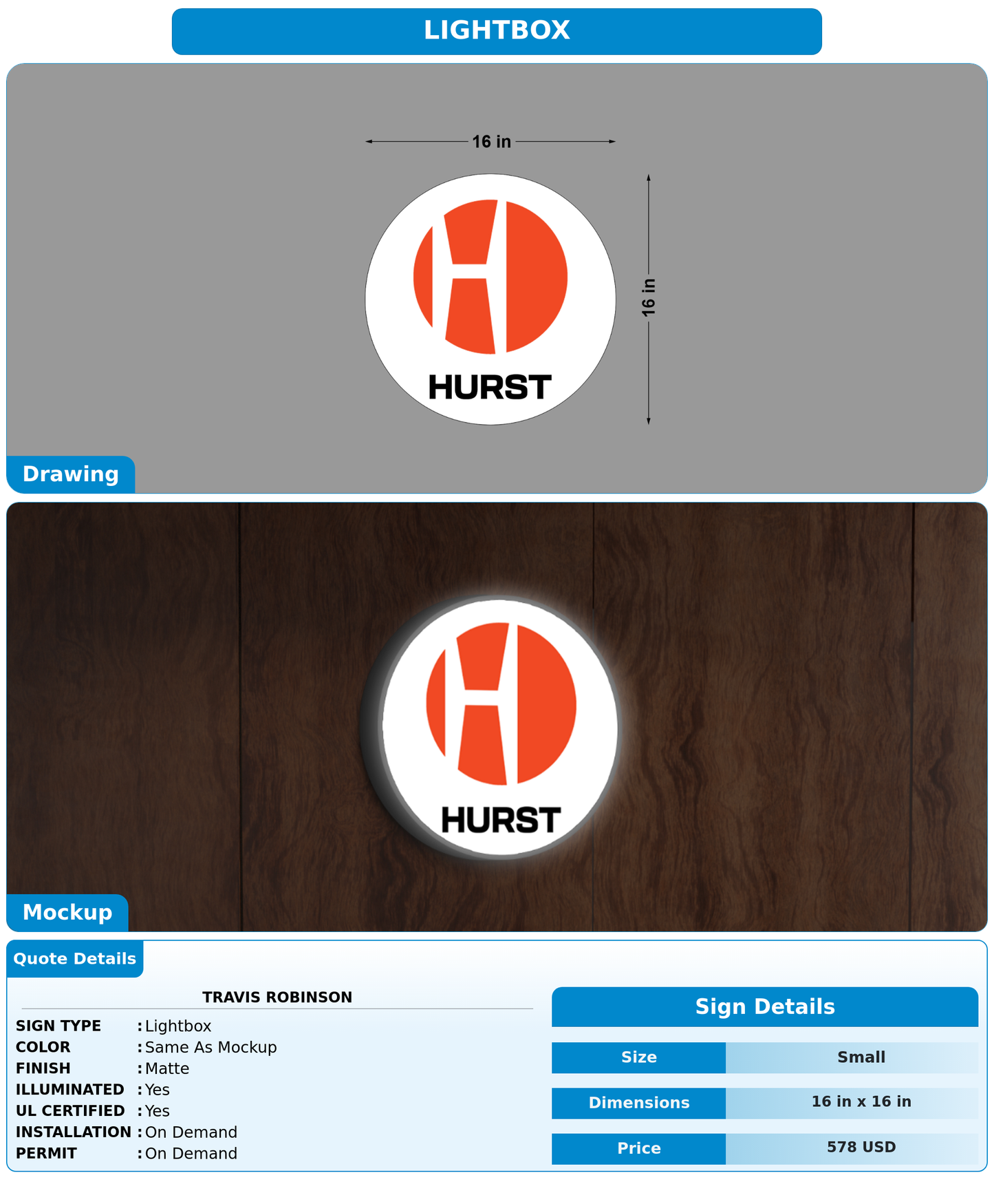 CUSTOM MOCKUP SIGN FOR Travis Robinson