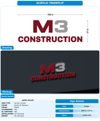 CUSTOM MOCKUP SIGN FOR James Miller