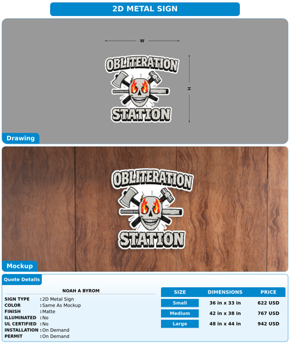 CUSTOM MOCKUP SIGN FOR Noah A Byrom