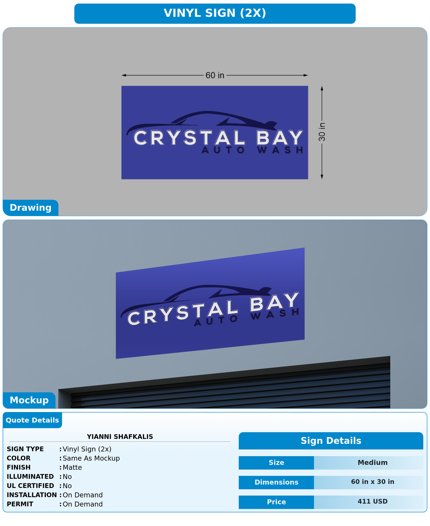 CUSTOM MOCKUP SIGN FOR Yianni Shafkalis