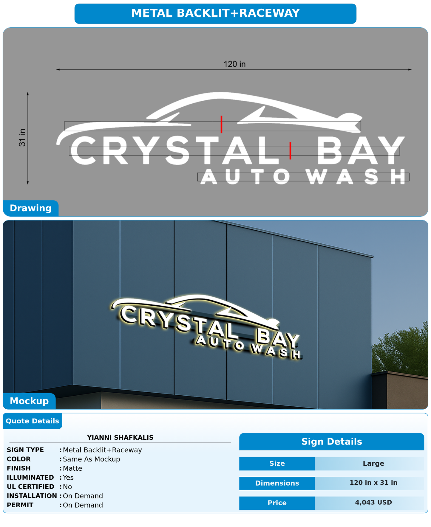 CUSTOM MOCKUP SIGN FOR Yianni Shafkalis
