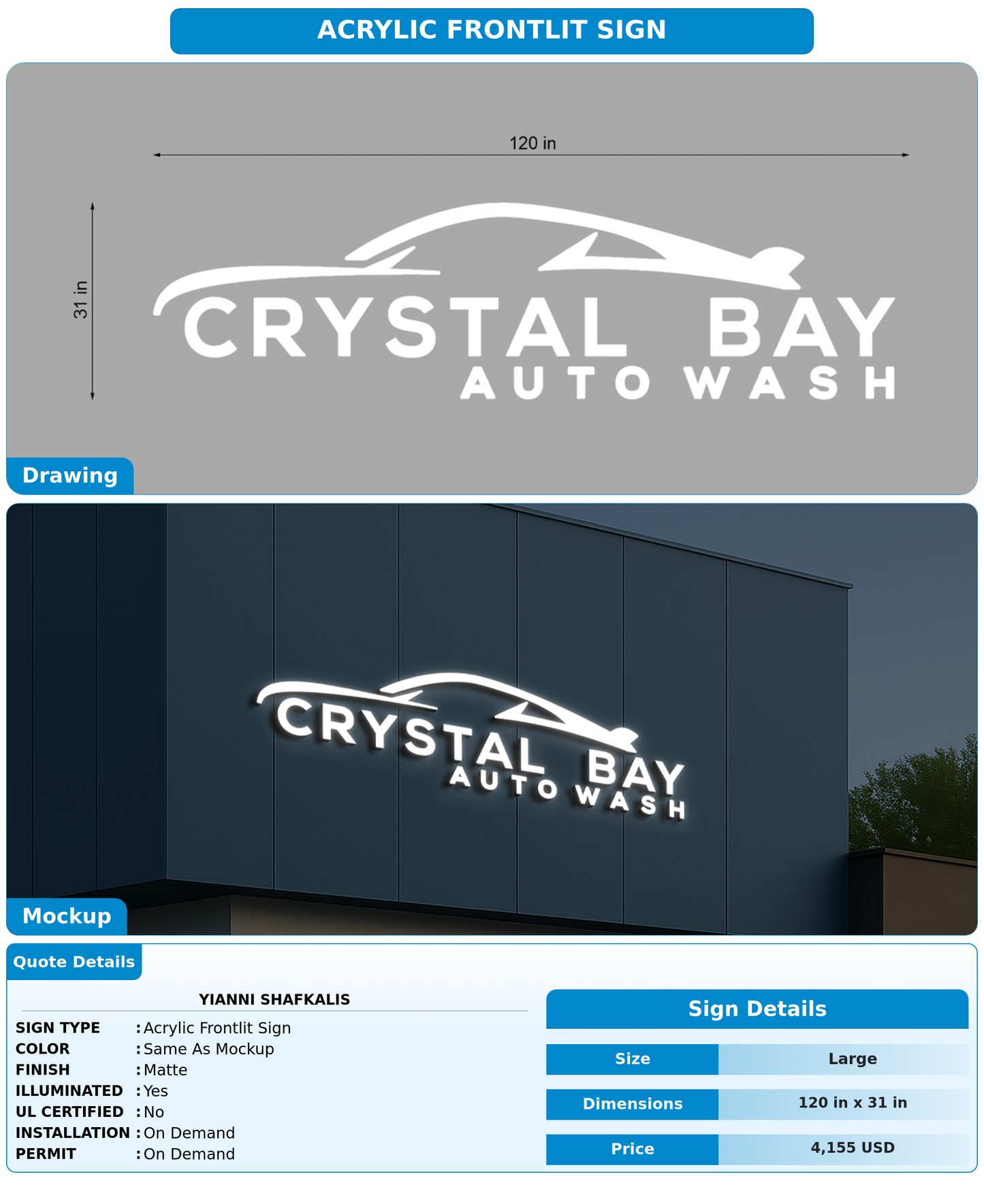 CUSTOM MOCKUP SIGN FOR Yianni Shafkalis