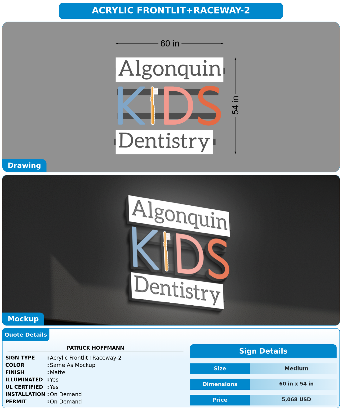 CUSTOM MOCKUP SIGN FOR Patrick Hoffmann