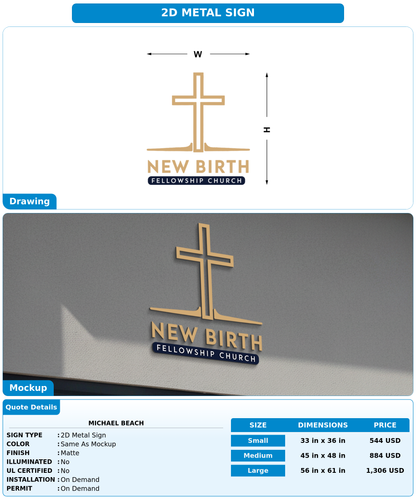CUSTOM MOCKUP SIGN FOR Michael Beach