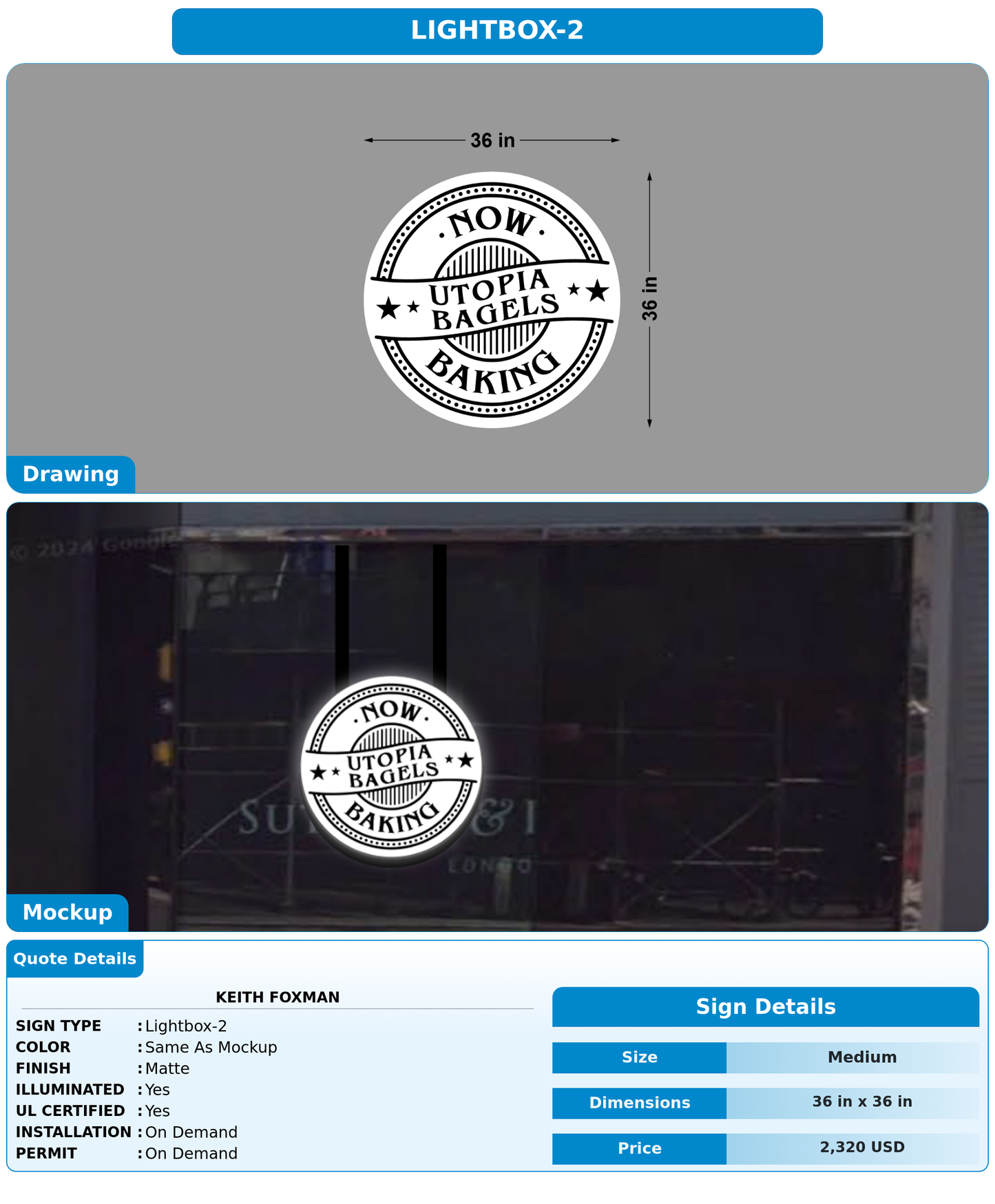 CUSTOM MOCKUP SIGN FOR Keith Foxman