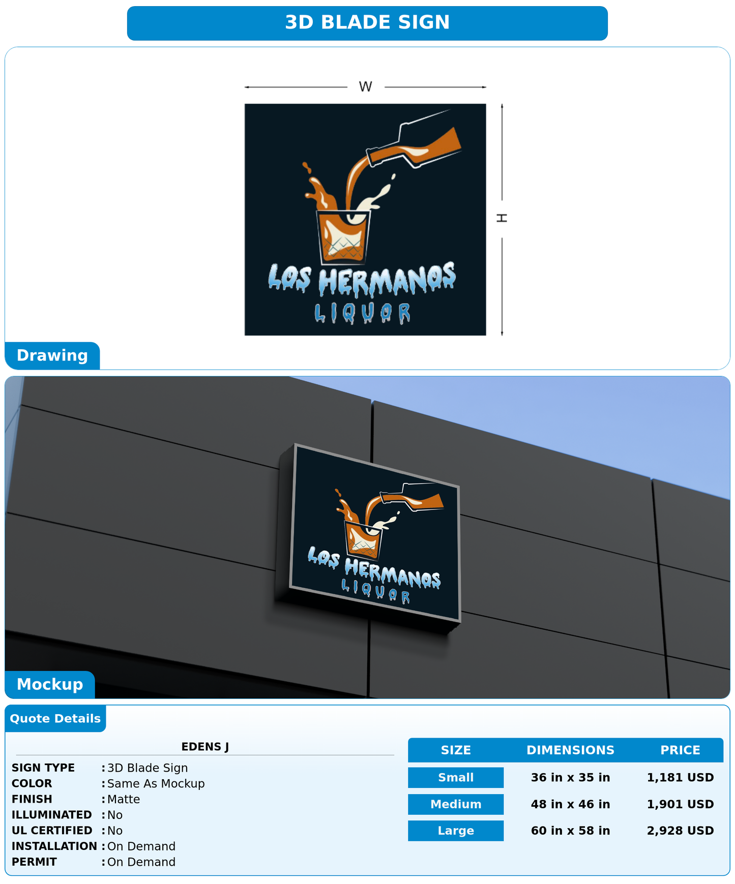 CUSTOM MOCKUP SIGN FOR Edens J