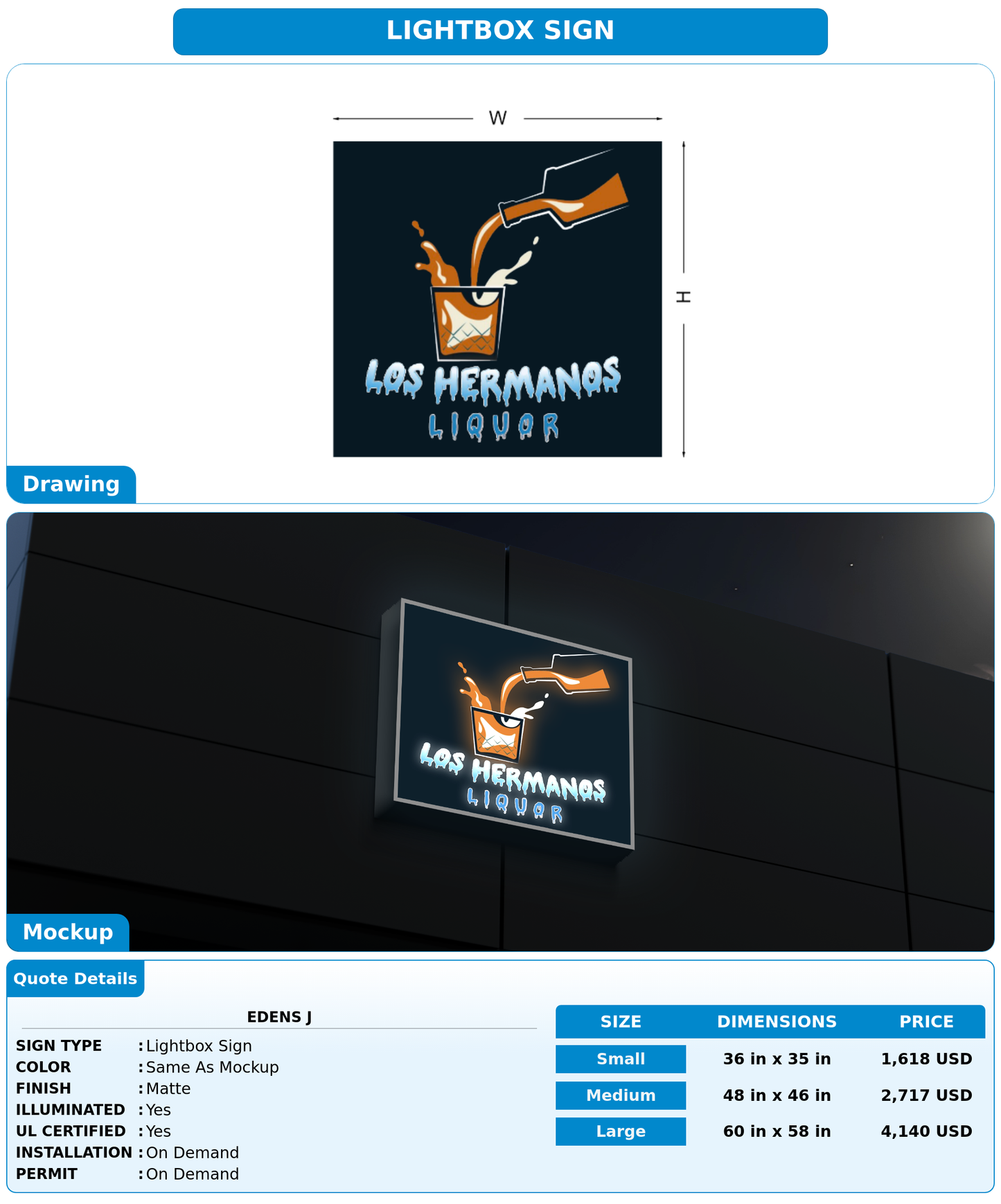 CUSTOM MOCKUP SIGN FOR Edens J