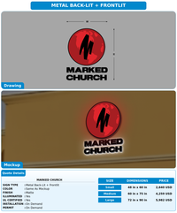 CUSTOM MOCKUP SIGN FOR Marked Church