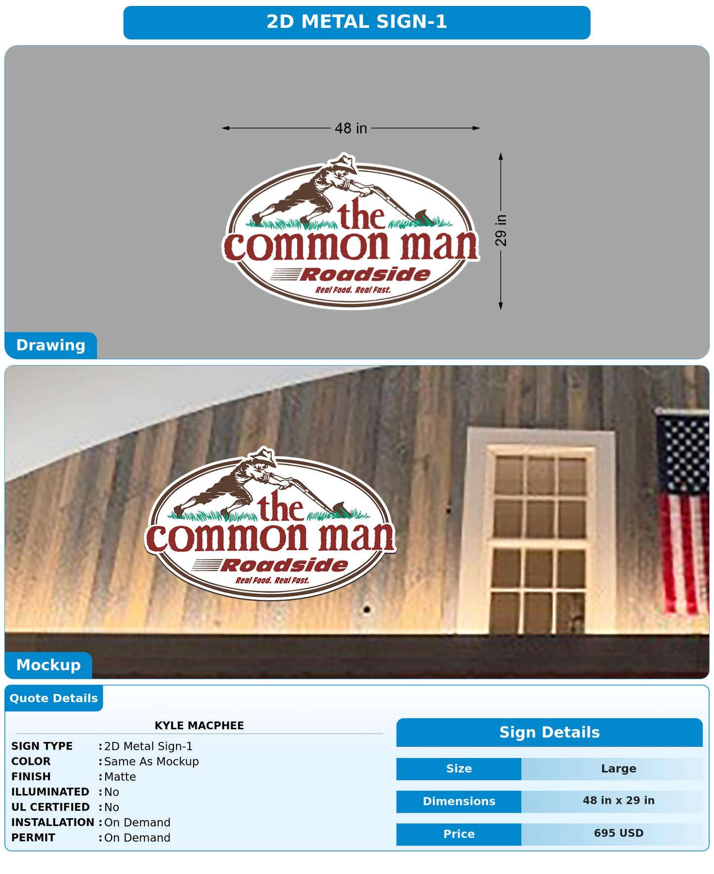 CUSTOM MOCKUP SIGN FOR Kyle Macphee