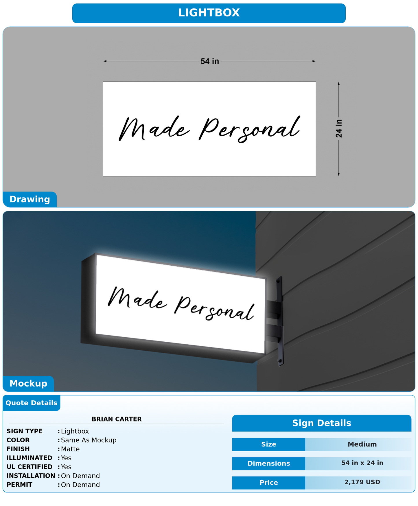 CUSTOM MOCKUP SIGN FOR Brian Carter