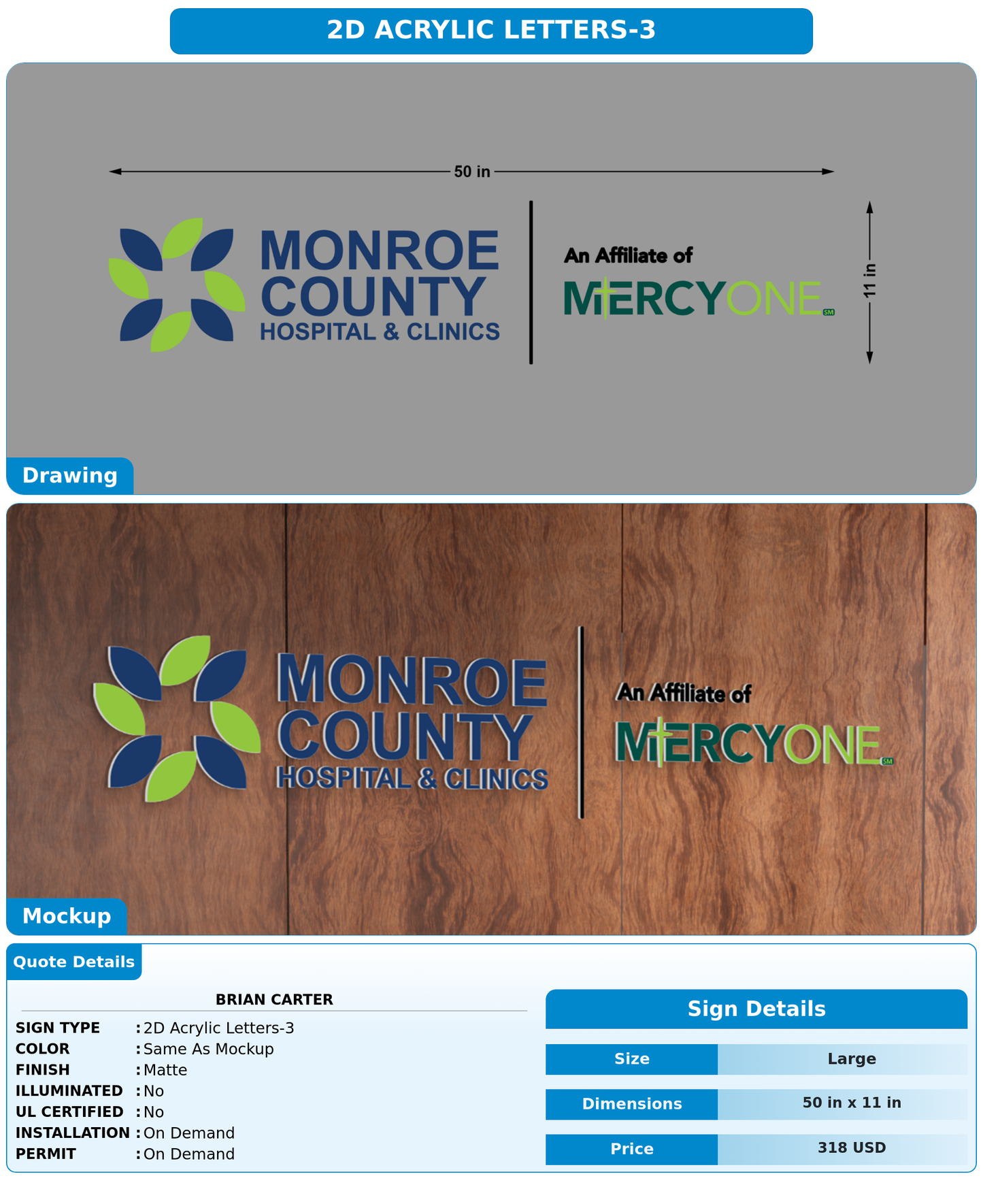 CUSTOM MOCKUP SIGN FOR brian carter