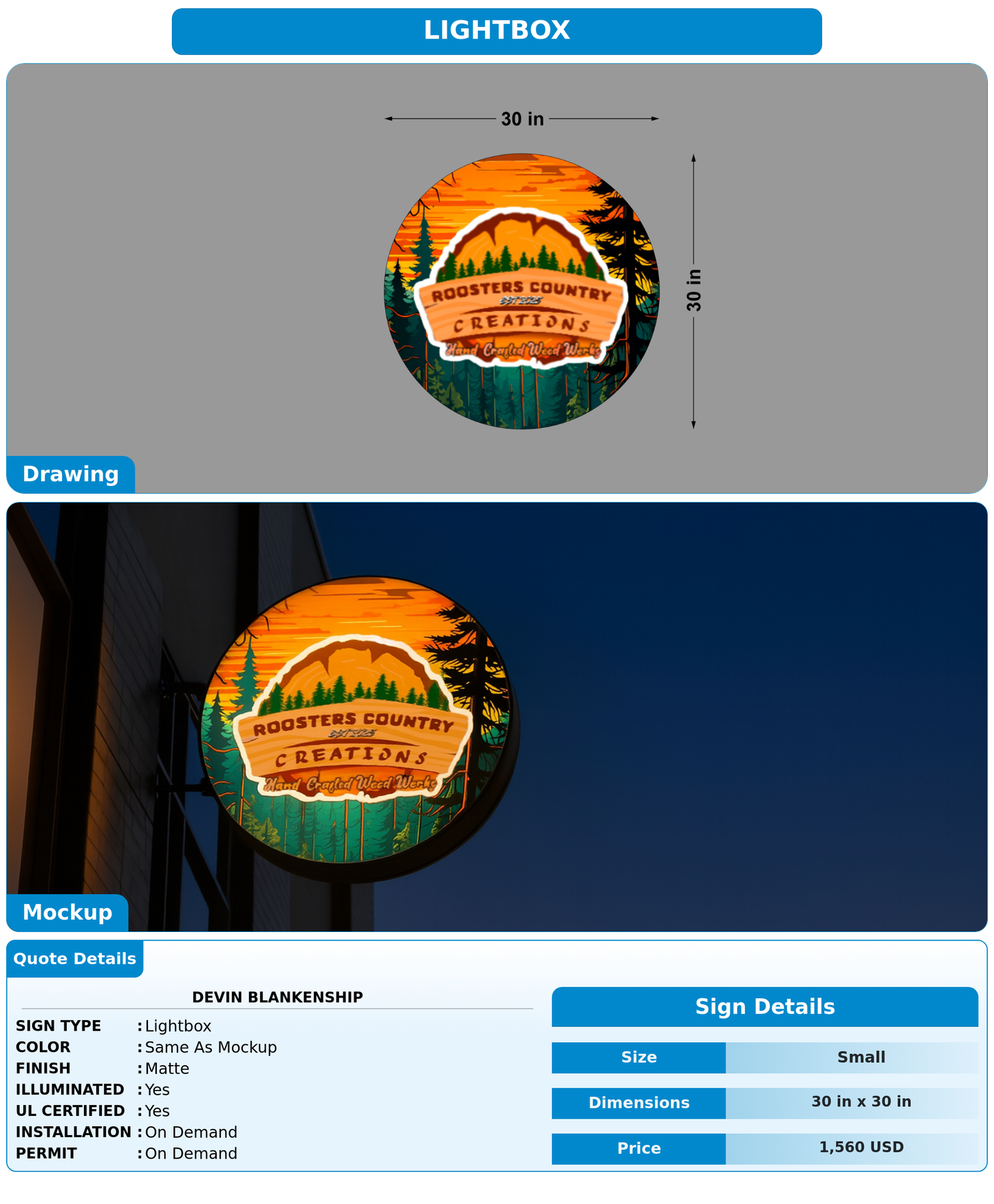 CUSTOM MOCKUP SIGN FOR Devin Blankenship