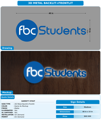 CUSTOM MOCKUP SIGN FOR Garrett Stout