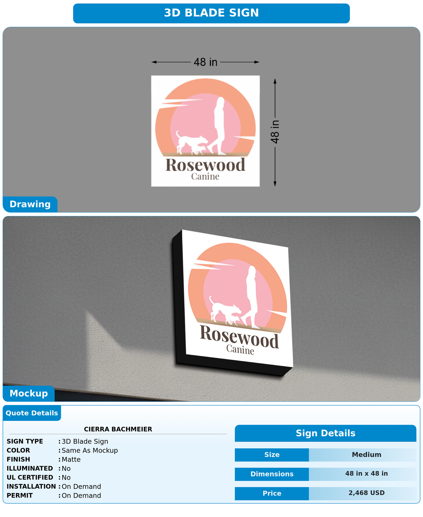 CUSTOM MOCKUP SIGN FOR Cierra Bachmeier