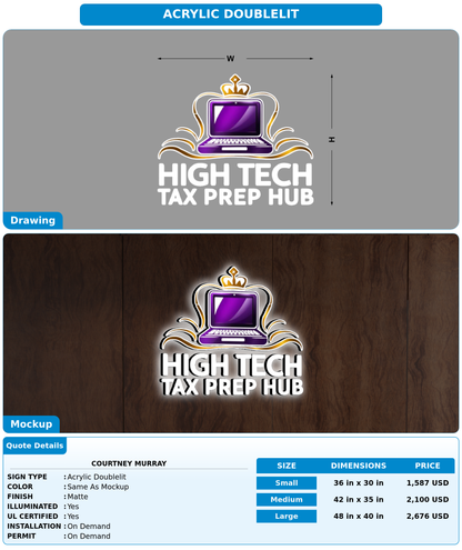 CUSTOM MOCKUP SIGN FOR Courtney Murray