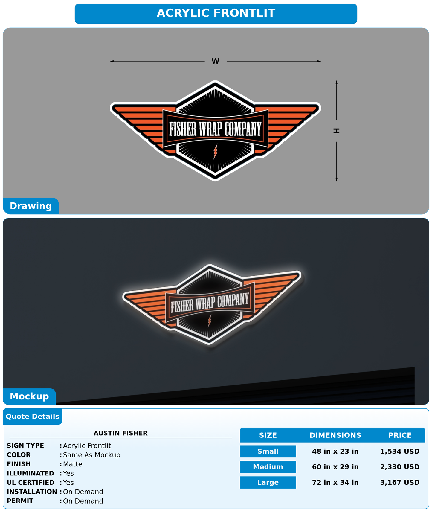 CUSTOM MOCKUP SIGN FOR Austin Fisher