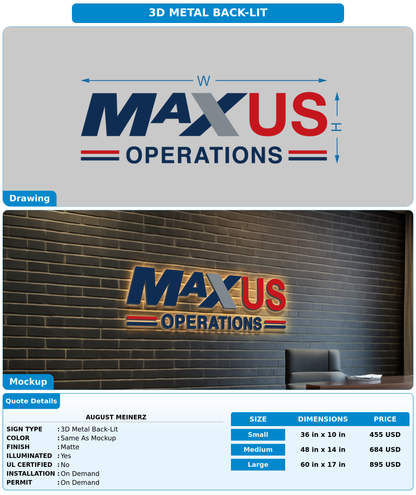 CUSTOM MOCKUP SIGN FOR AUGUST MEINERZ