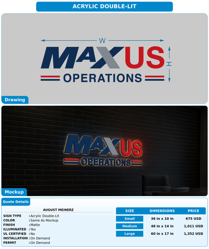 CUSTOM MOCKUP SIGN FOR AUGUST MEINERZ