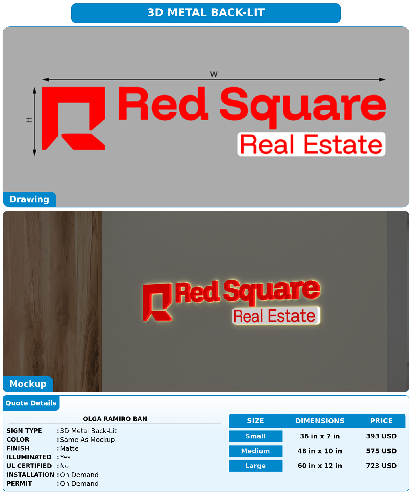 CUSTOM MOCKUP SIGN FOR Olga Ramiro Ban