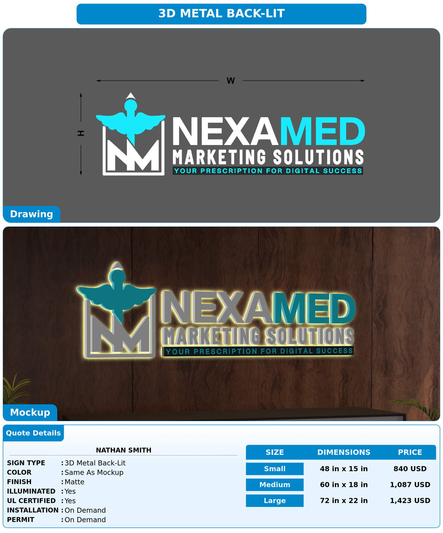 CUSTOM MOCKUP SIGN FOR Nathan smith