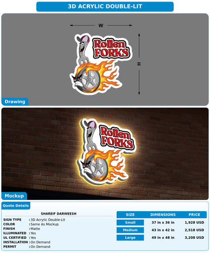 CUSTOM MOCKUP SIGN FOR Shareif Darweesh