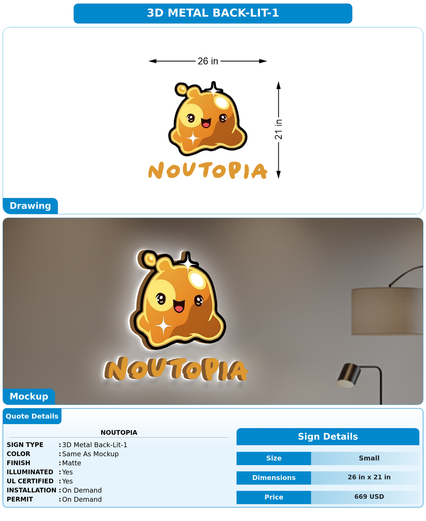 CUSTOM MOCKUP SIGN FOR Noutopia