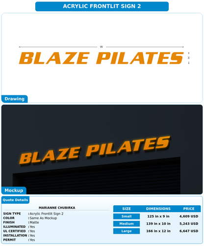 CUSTOM MOCKUP SIGN FOR Marianne Chubirka