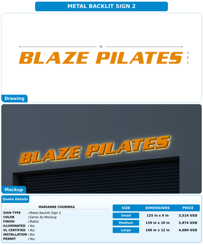 CUSTOM MOCKUP SIGN FOR Marianne Chubirka