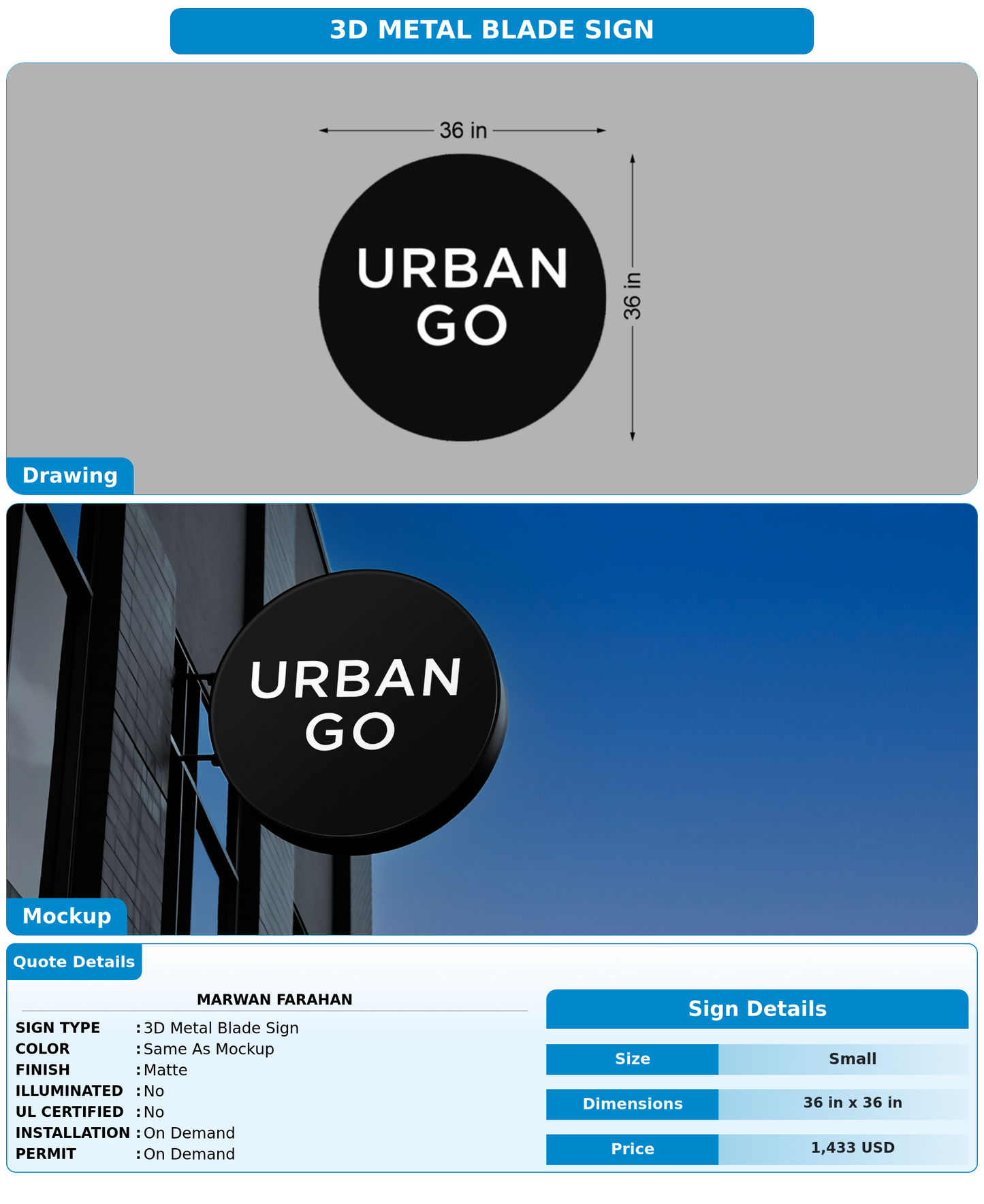 CUSTOM MOCKUP SIGN FOR Marwan farahan