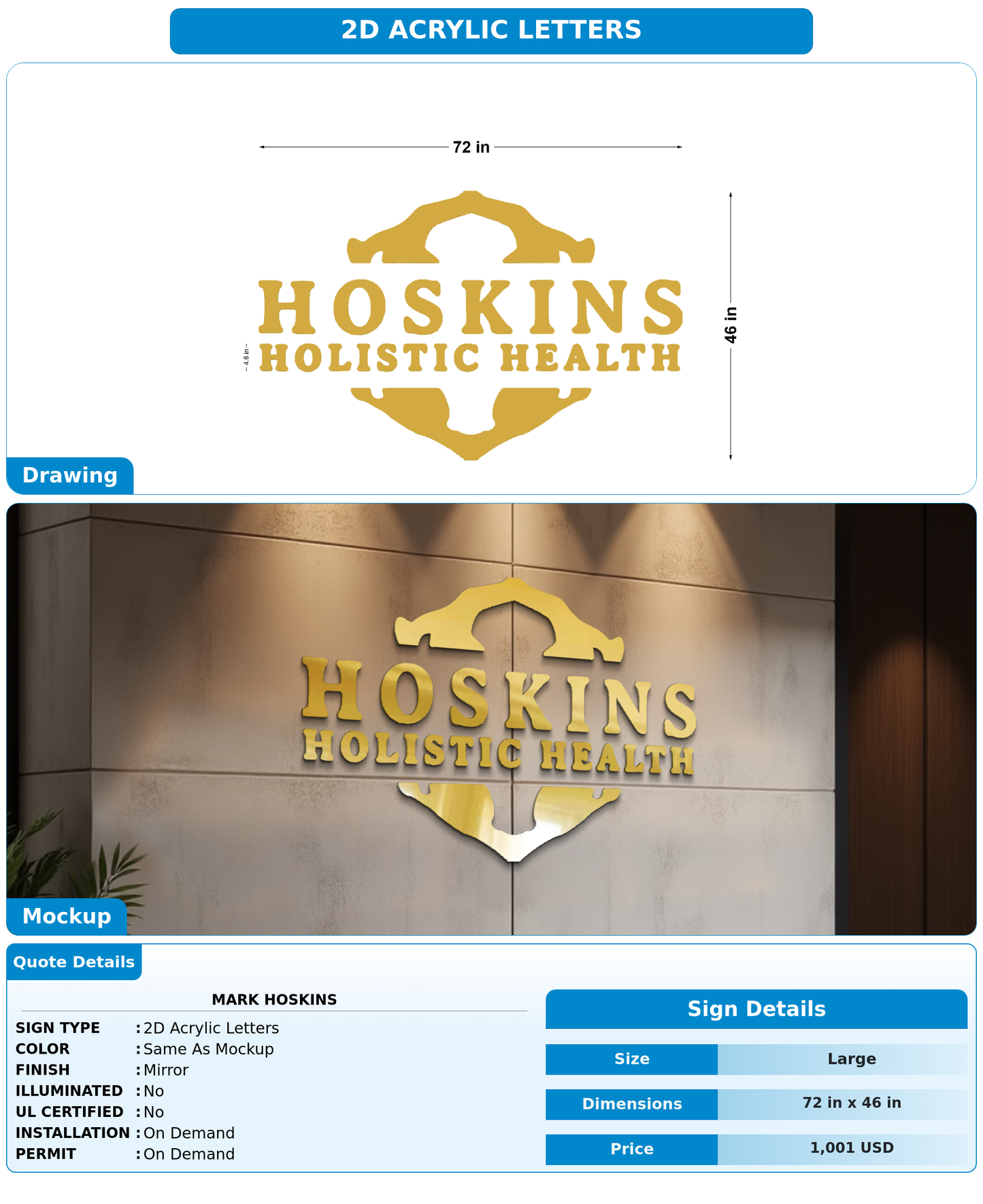 CUSTOM MOCKUP SIGN FOR Mark hoskins
