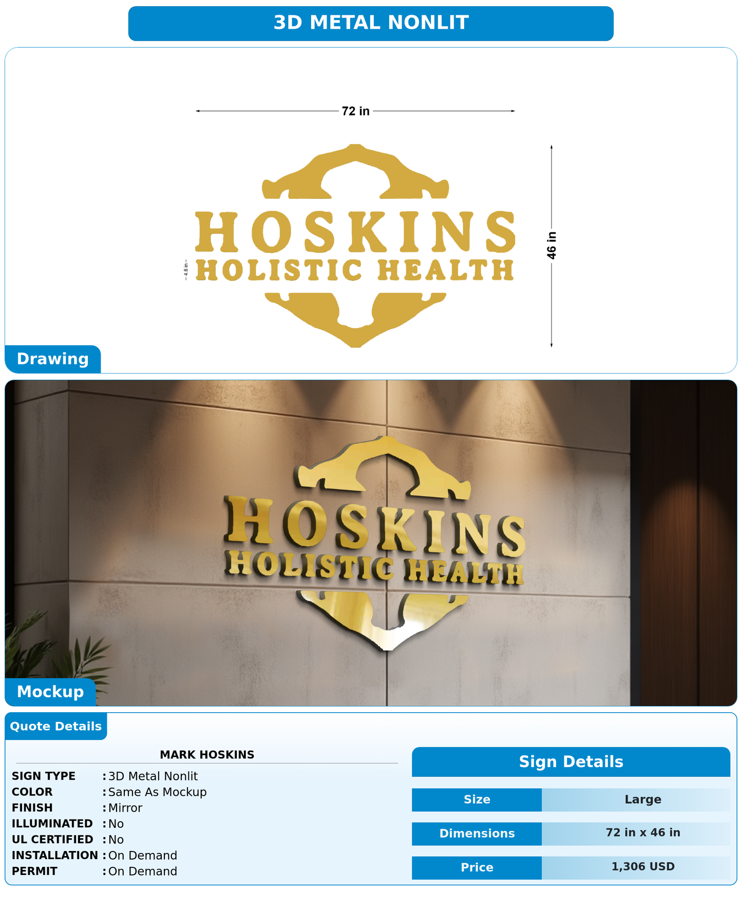 CUSTOM MOCKUP SIGN FOR Mark hoskins