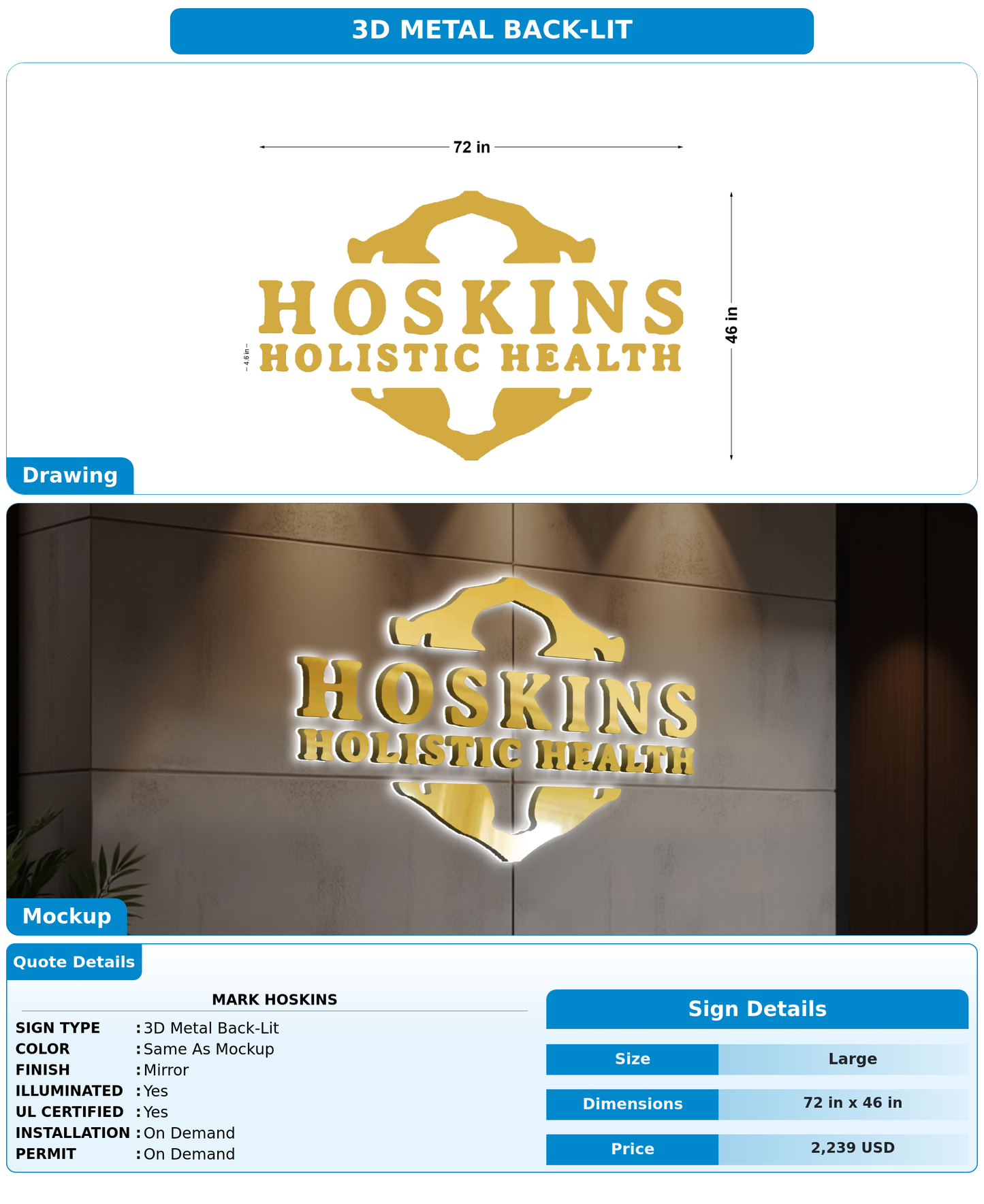 CUSTOM MOCKUP SIGN FOR Mark hoskins