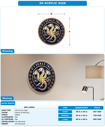 CUSTOM MOCKUP SIGN FOR Eric Lamas