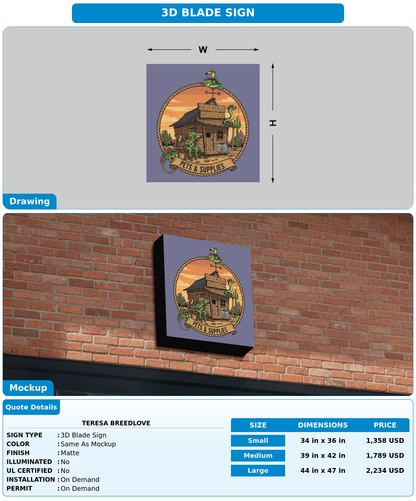 CUSTOM MOCKUP SIGN FOR Teresa Breedlove