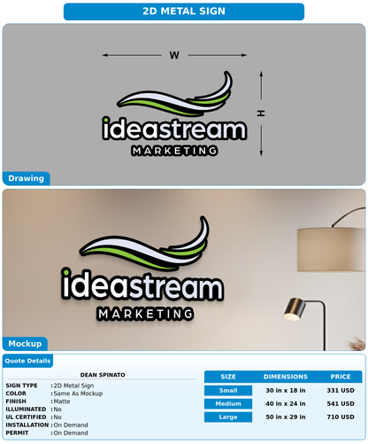 CUSTOM MOCKUP SIGN FOR Dean Spinato