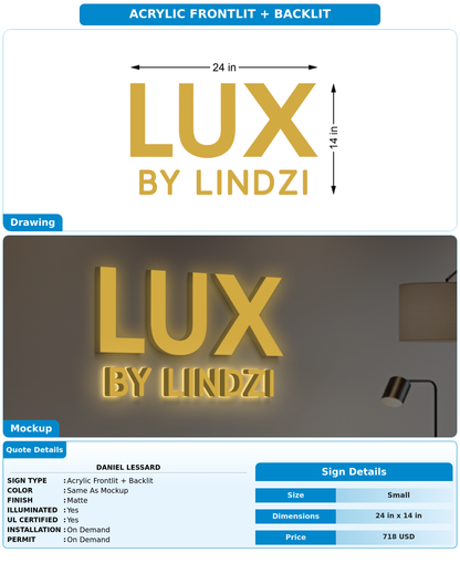 CUSTOM MOCKUP SIGN FOR Daniel Lessard