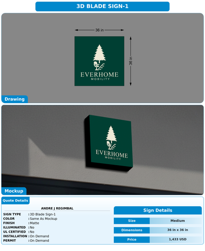 CUSTOM MOCKUP SIGN FOR Andre J Regimbal