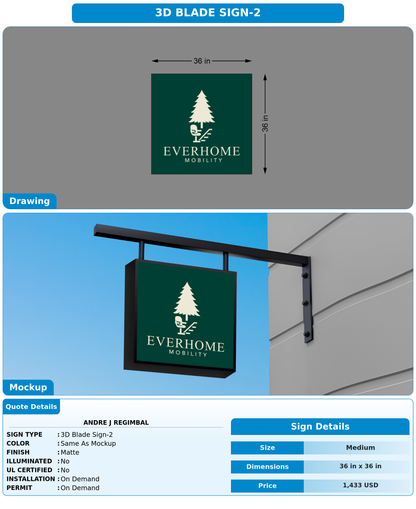 CUSTOM MOCKUP SIGN FOR Andre J Regimbal