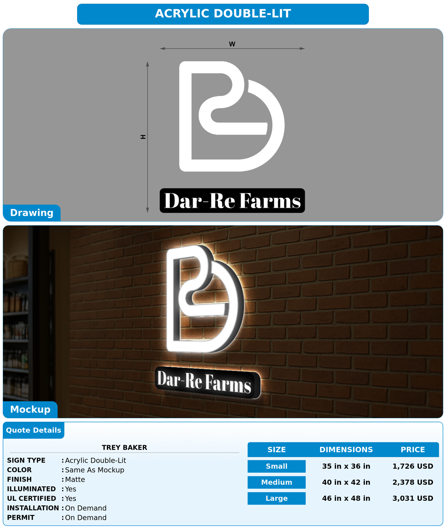 CUSTOM MOCKUP SIGN FOR Trey Baker