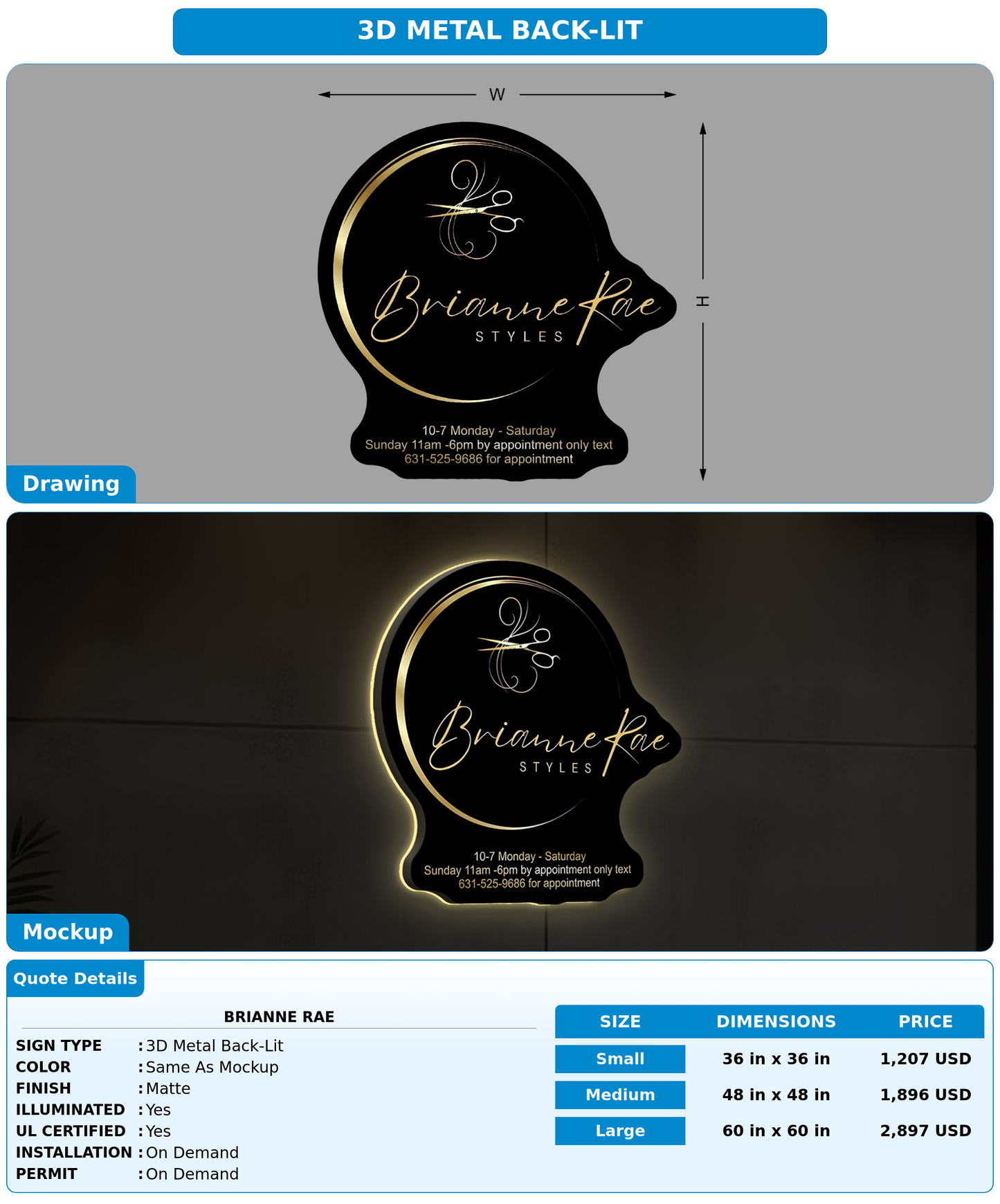 CUSTOM MOCKUP SIGN FOR Brianne rae