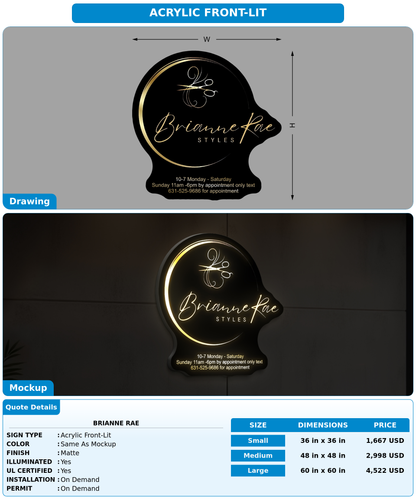 CUSTOM MOCKUP SIGN FOR Brianne rae