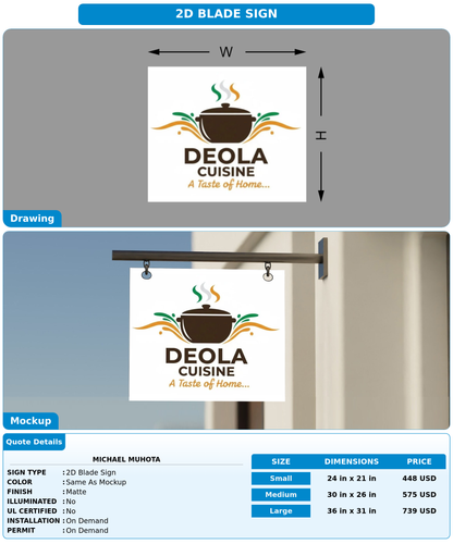 CUSTOM MOCKUP SIGN FOR Michael Muhota