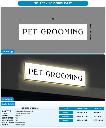 CUSTOM MOCKUP SIGN FOR Michelle Williams