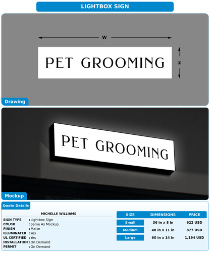 CUSTOM MOCKUP SIGN FOR Michelle Williams